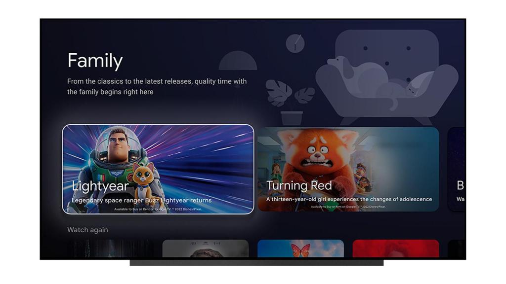 El contenido para la familia en Google TV