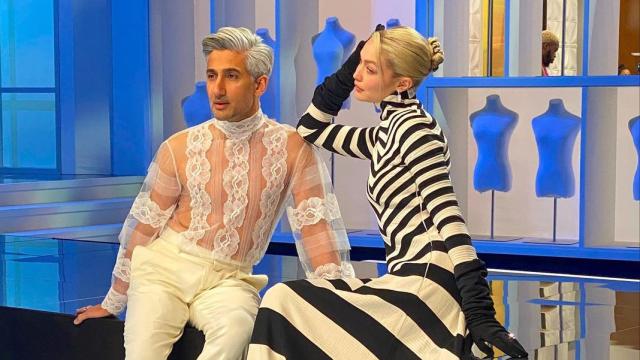 Tan France y Gigi Hadid