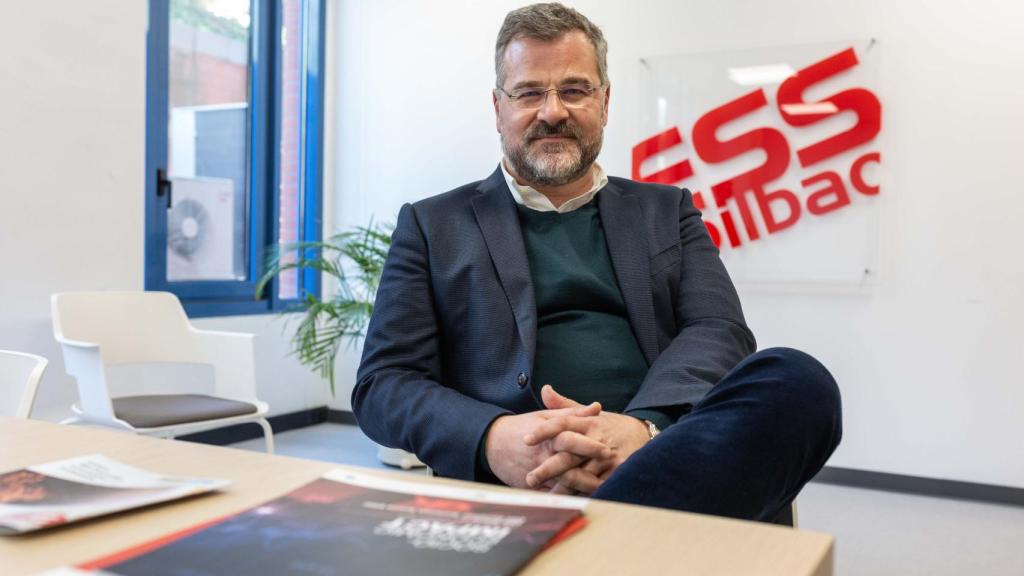 Mario Pérez durante la entrevista con El Español