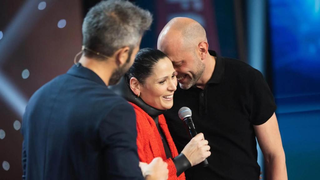 Rosa López y su novio en 'El desafío'.