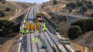 Obras en un tramo español del Corredor Mediterráneo. EE