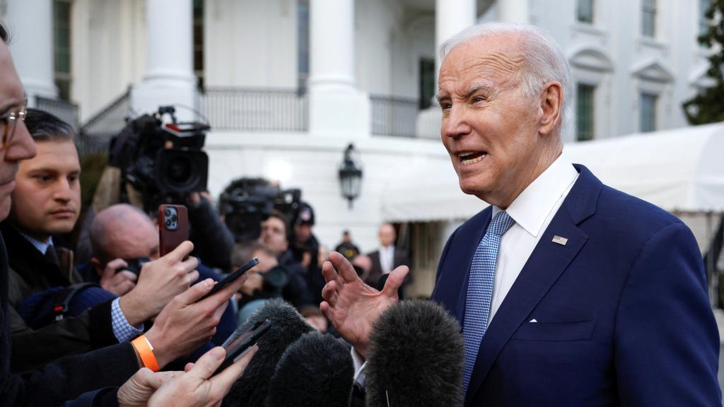 Joe Biden, presidente de EEUU, durante una rueda de prensa en la Casa Blanca.