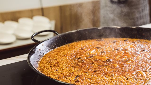 Arroz en el showcooking del sábado en el Mercado Central.