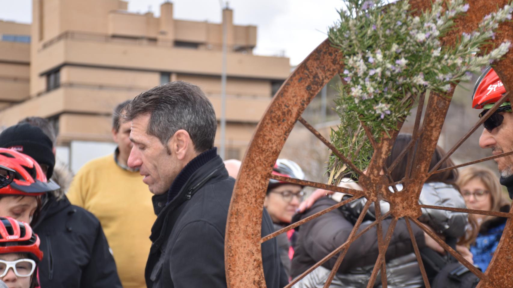 Juan Carlos Domínguez en el homenaje a su hija Estela el pasado mes de marzo