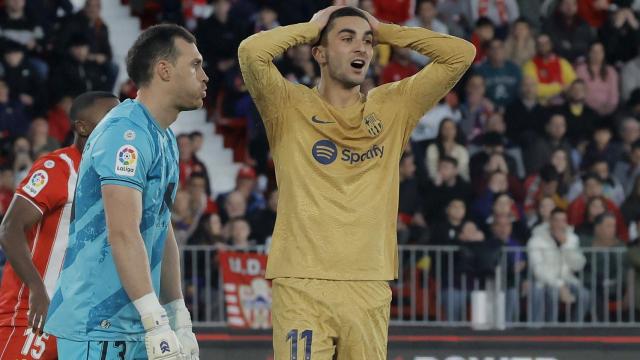 Ferran Torres se lamenta tras una acción fallada.