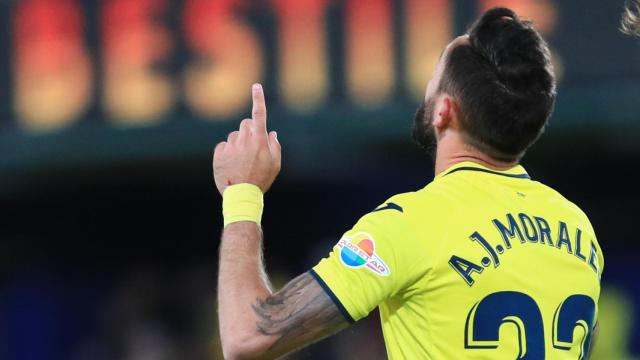 José Luis Morales, celebrando el gol de la victoria ante el Getafe