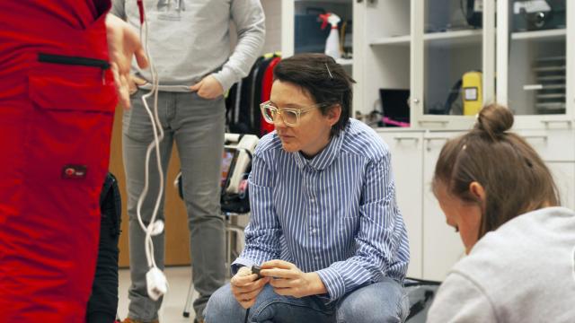 Erika Renedo Illarregi durante un taller de codiseño.