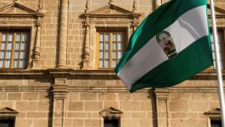 Imagen de la bandera andaluza.