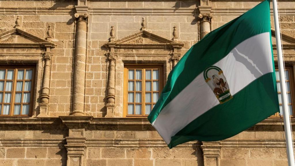 Imagen de la bandera andaluza.