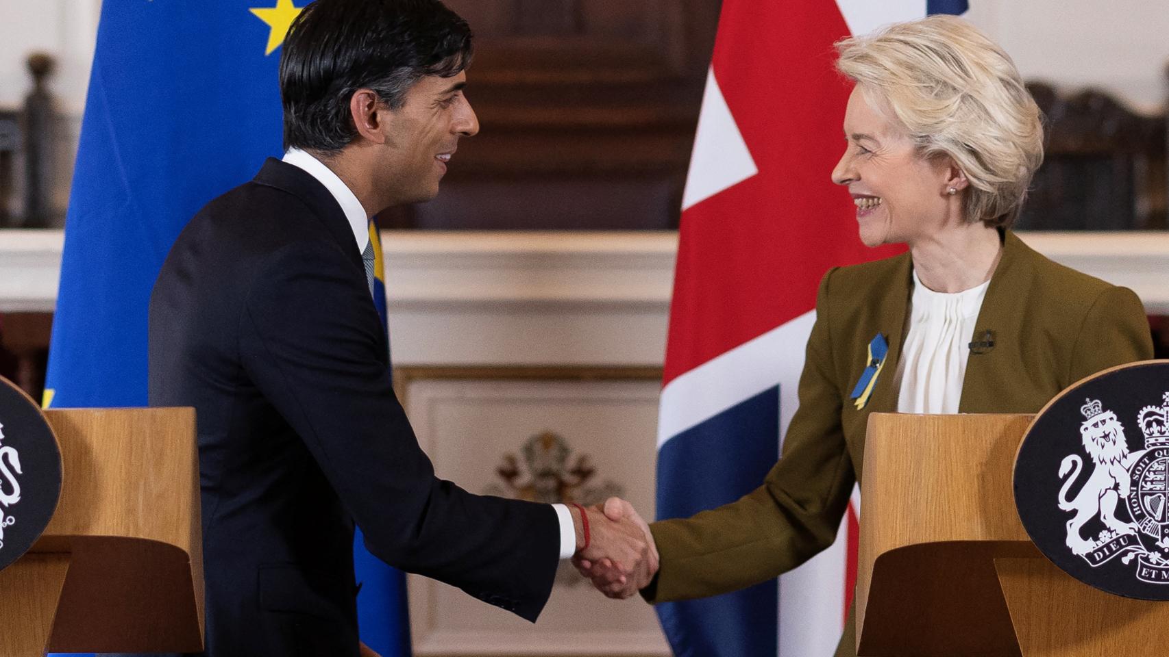 Rishi Sunak sella una nueva alianza con Ursula von der Leyen