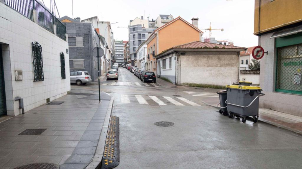 Calle Cardenal Cisneros, en la Sagrada Familia (A Coruña).