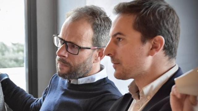 Viondi y Juan Lobato en un acto en una foto de archivo