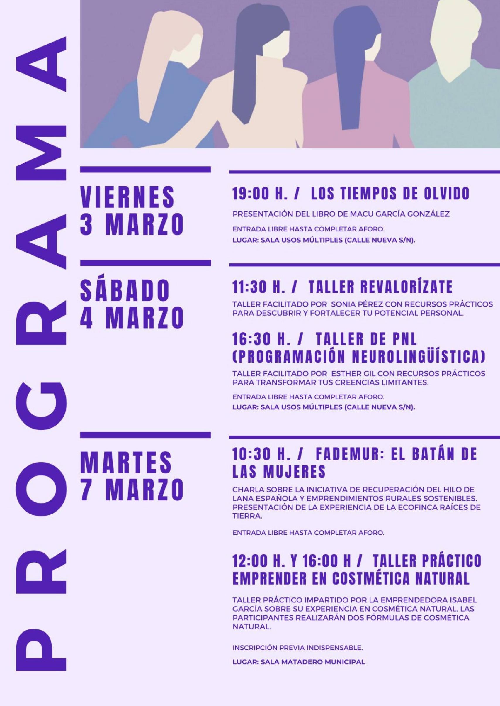 Programa III Jornadas Mujeres en Acción de Candeleda
