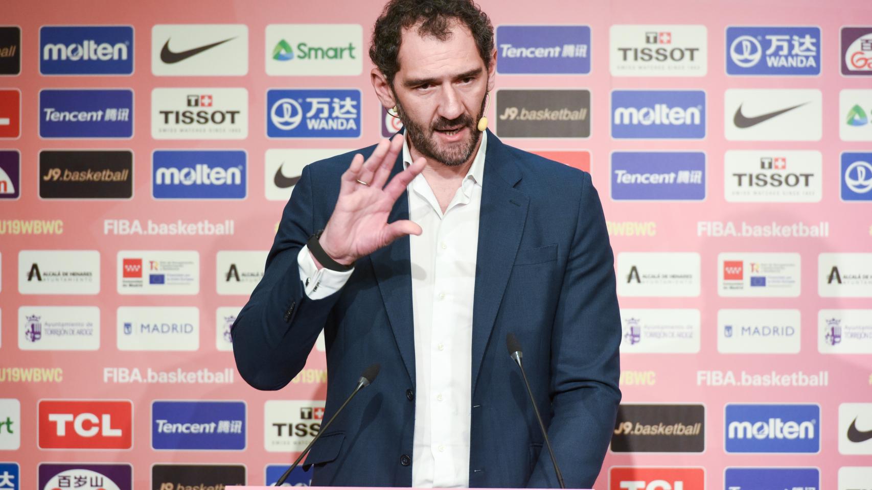 Jorge Garbajosa durante un acto de la Federación de Baloncesto