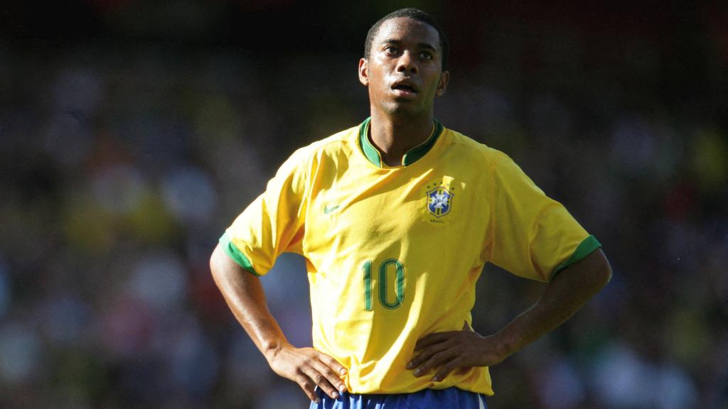 Robinho, con la selección de Brasil
