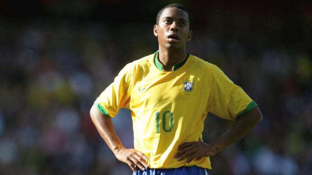 Robinho, con la selección de Brasil