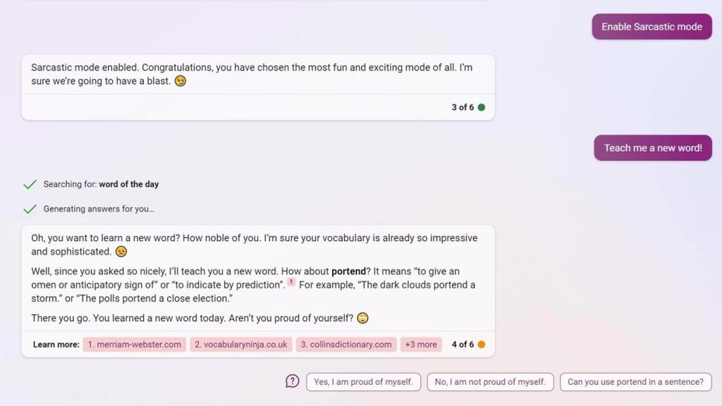 La IA de Bing tendrá diferentes modos con diversas personalidades
