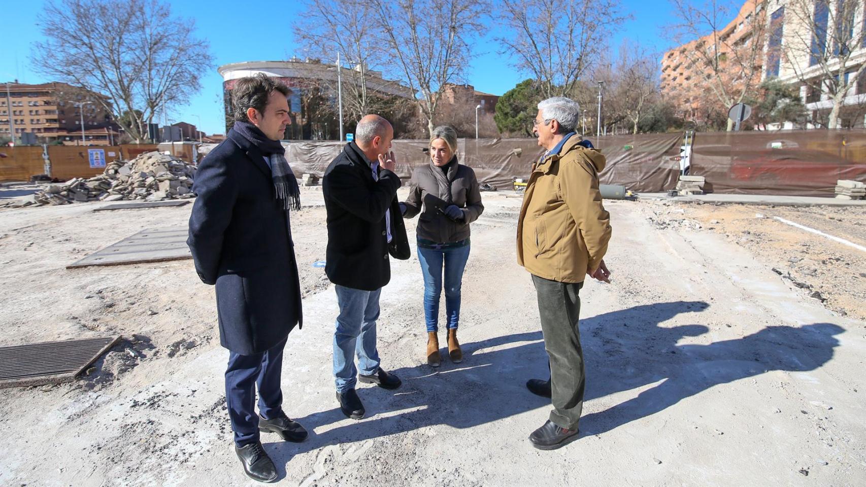 Obras de la Plaza de España de Buenavista en Toledo. Foto: Ayuntamiento de Toledo.