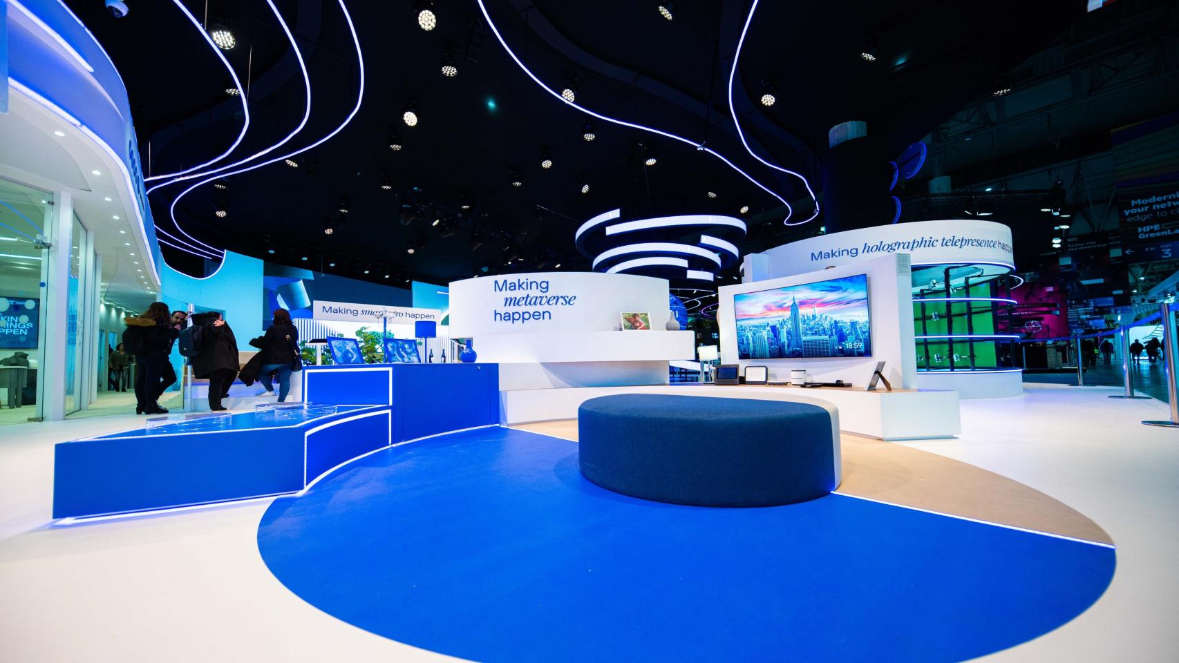 Expositor de Telefónica en el Mobile World Congress 2023.