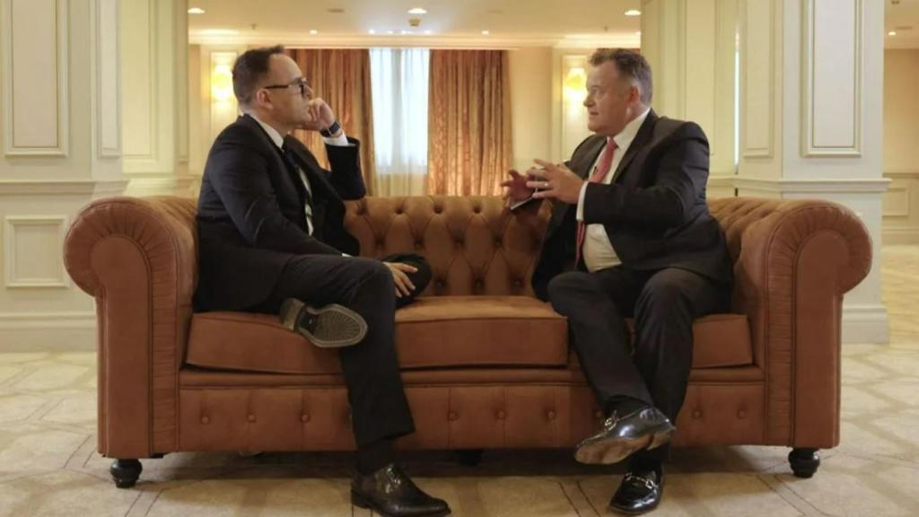 Risto y Burrell, en un momento de la entrevista.