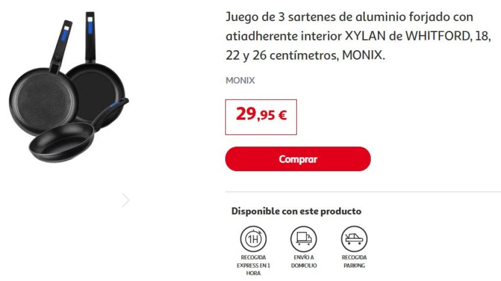 Juego de 3 sartenes.