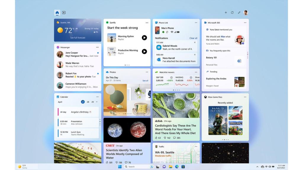 Sistema de Widgets renovado.