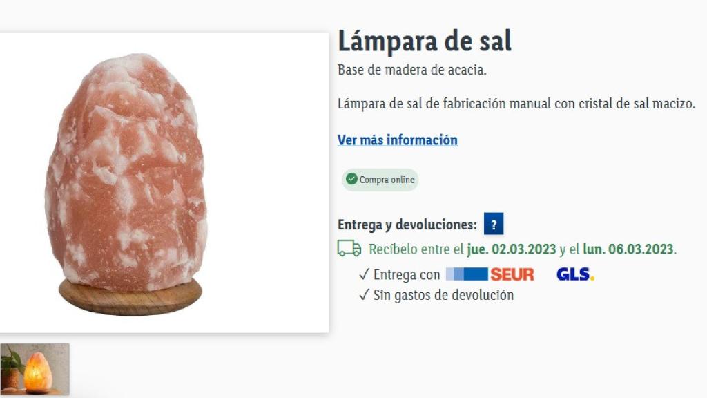 Lámpara de sal.