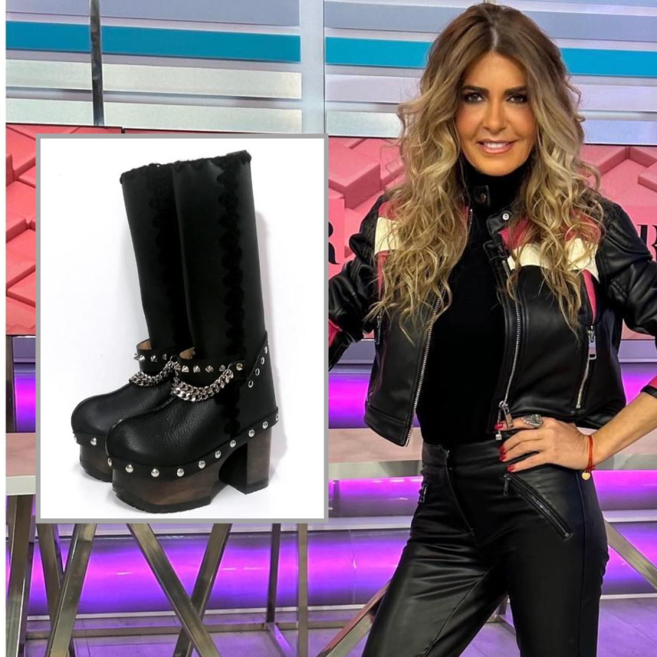 Las botas de la periodista cuestan 315 euros.