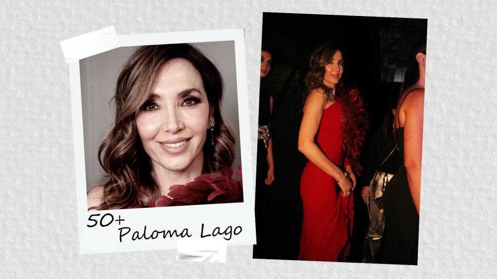 Paloma Lago (@_palomalago). Edad: 55 años (A Coruña, 1967). Vestida por Isabel Sanchís (@isabelsanchiscostura), ganadora del premio L'Oreal Paris a la mejor colección O/I 23.