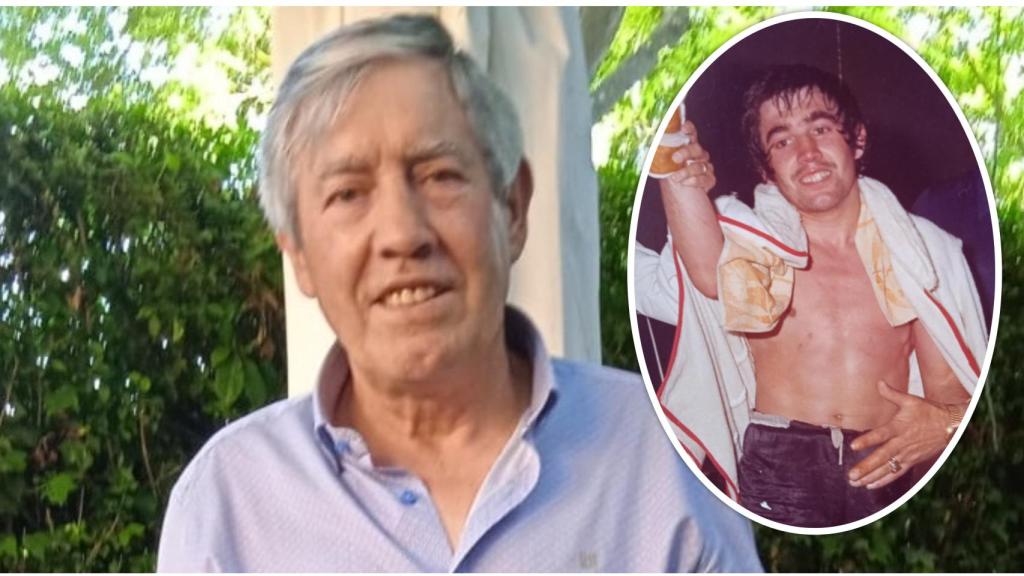 Rodolfo Sánchez en la actualidad y durante el combate de hace 45 años