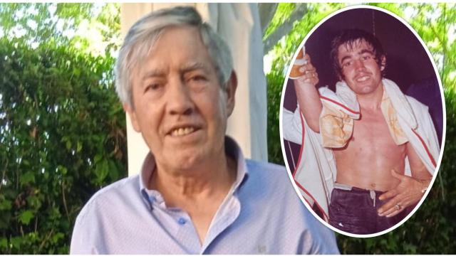 Rodolfo Sánchez en la actualidad y durante el combate de hace 45 años