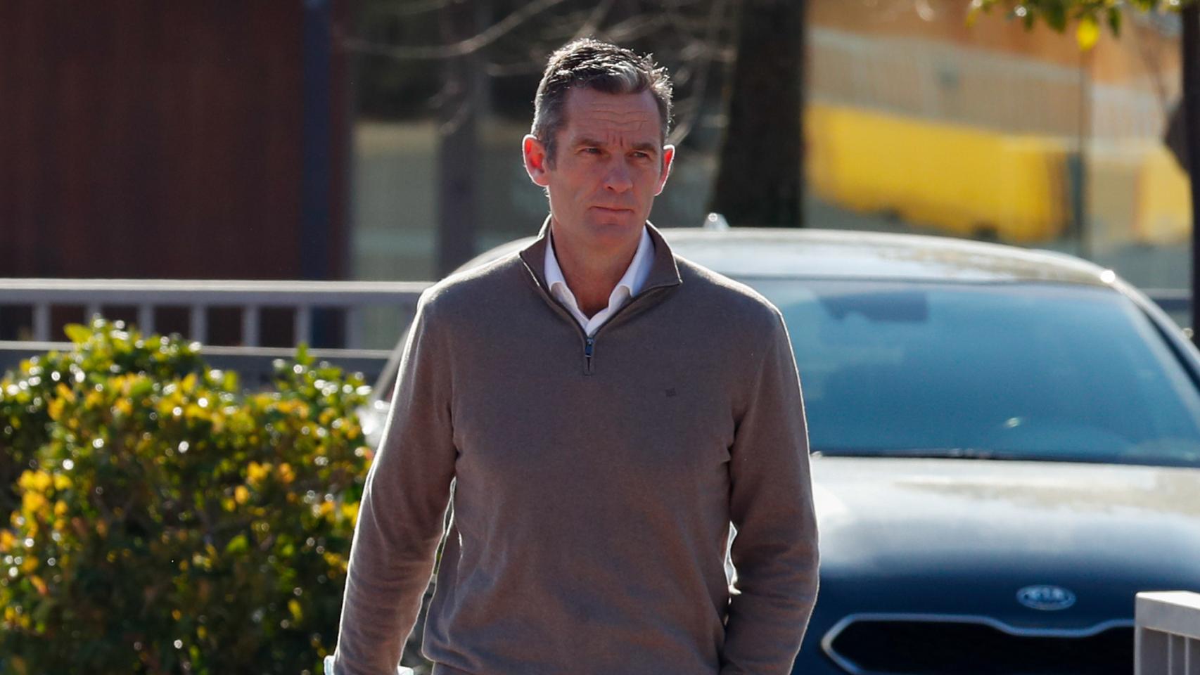 Íñaki Urdangarin durante un paseo por Barcelona en marzo de 2022.
