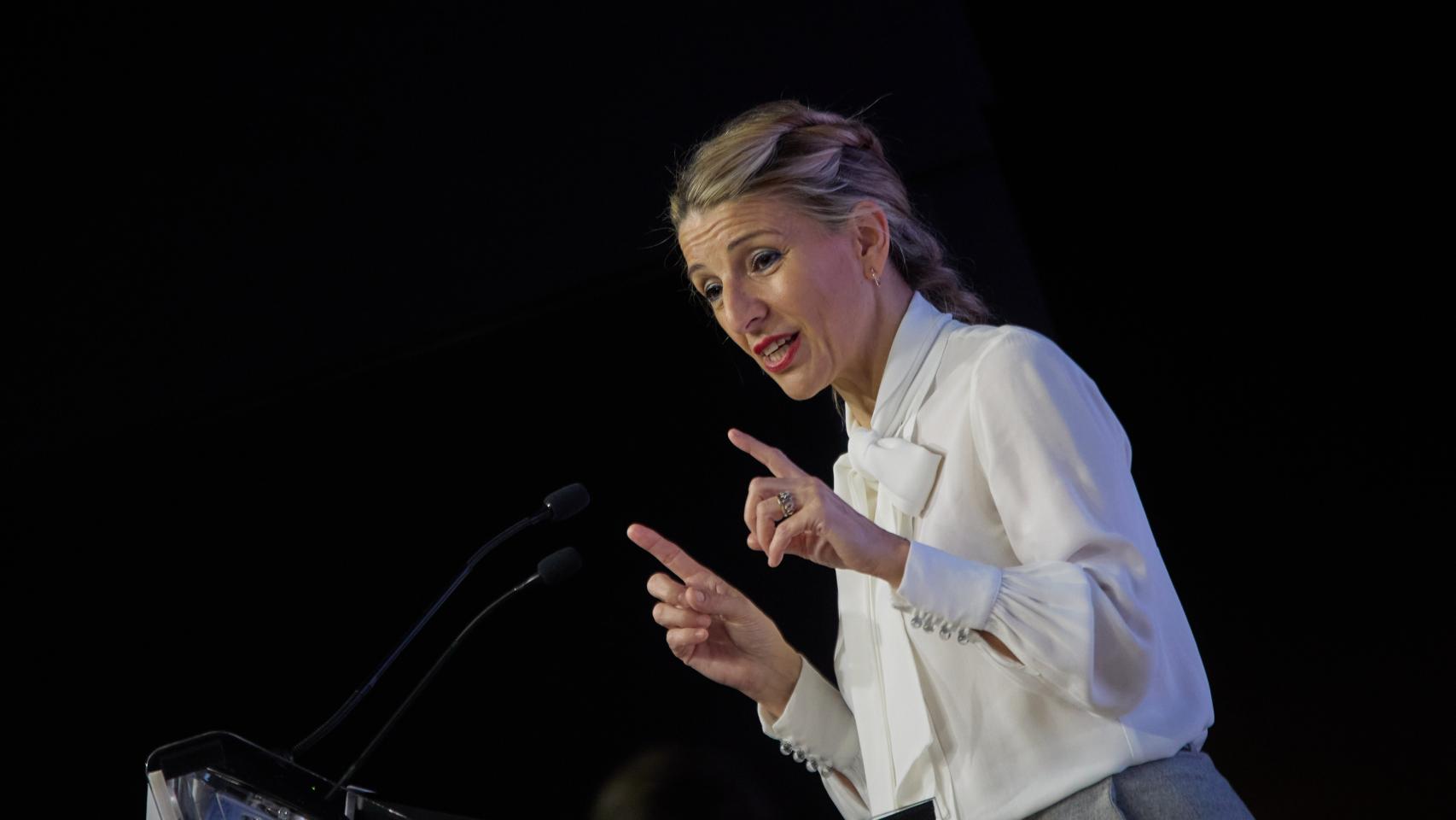 Yolanda Díaz, en un acto en Madrid.