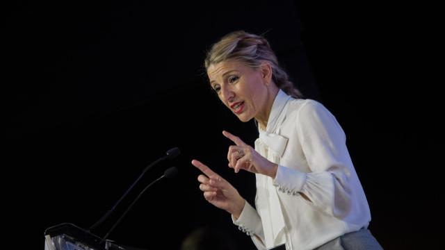 Yolanda Díaz, en un acto en Madrid.