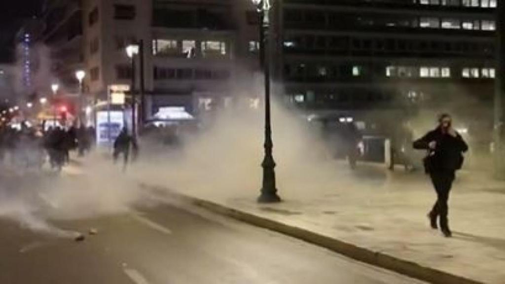 Protestas en Atenas por la catástrofe de los trenes.