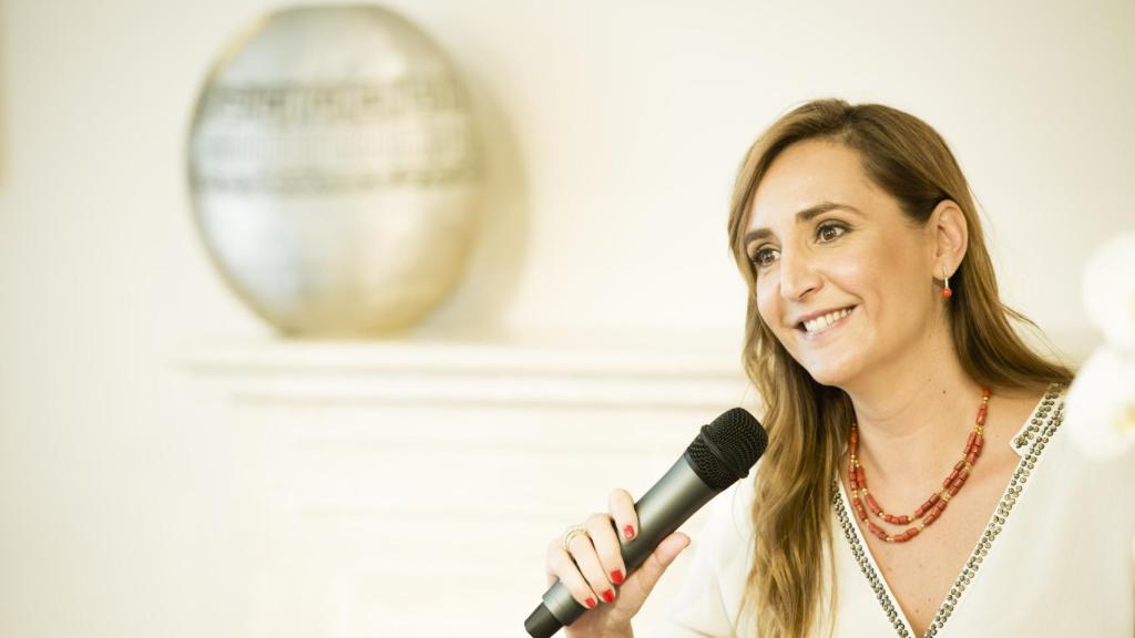 Úrsula Calvo, en una charla