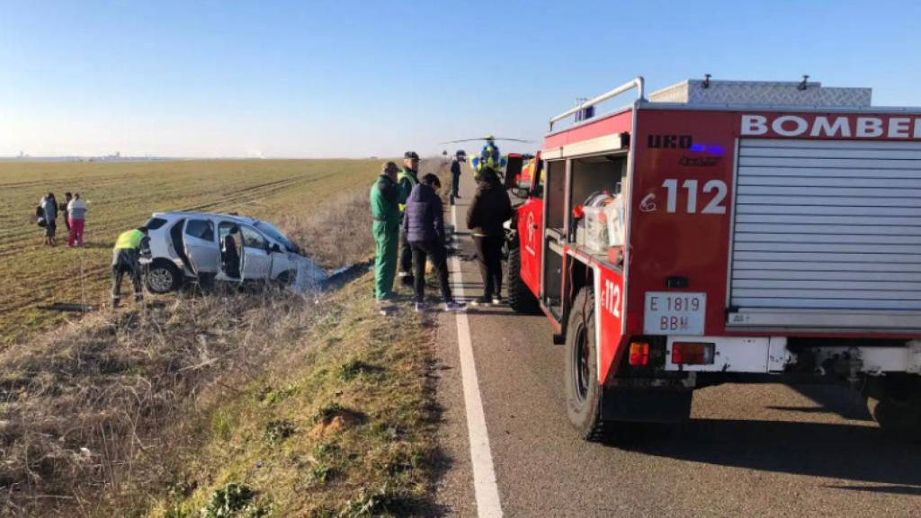 Imagen del accidente de este miércoles en la provincia de Zamora.