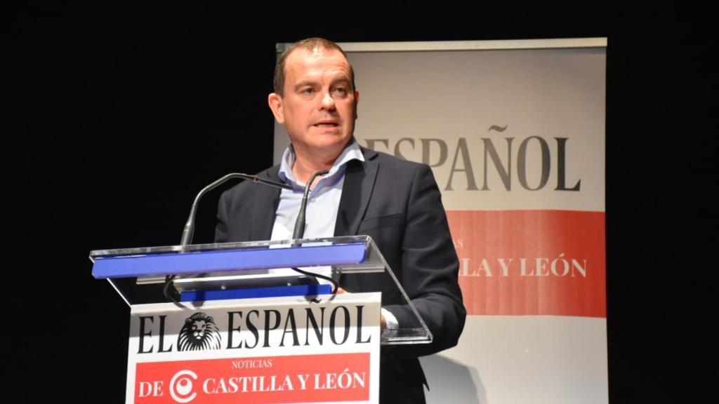 El presidente de la Diputación de Zamora, Francisco Requejo, durante su intervención en el 'Foro Zamora 2023: buscamos soluciones', este jueves.