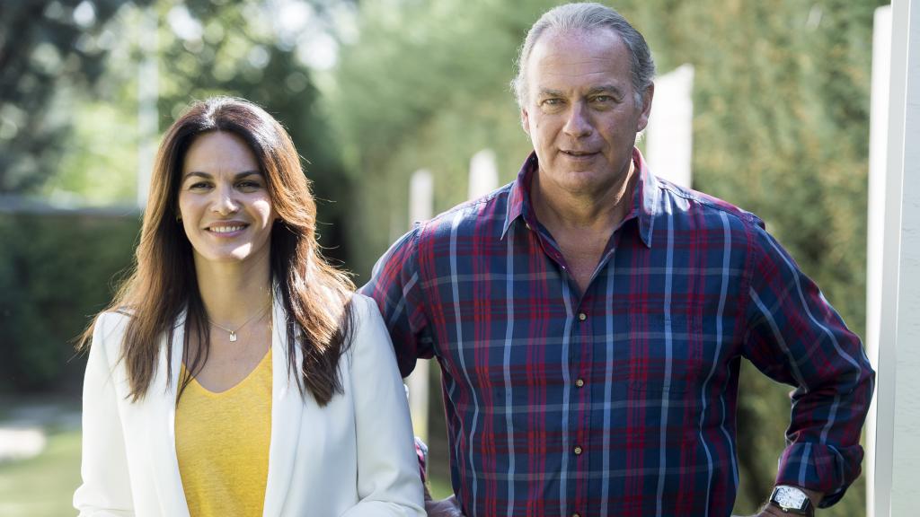 El presentador Bertín Osborne y su exmujer, Fabiola Martínez, en una imagen tomada en Madrid, en septiembre de 2019.