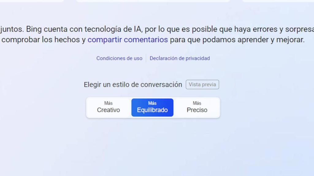 Los nuevos controles de personalidad de la Inteligencia Artificial de Bing