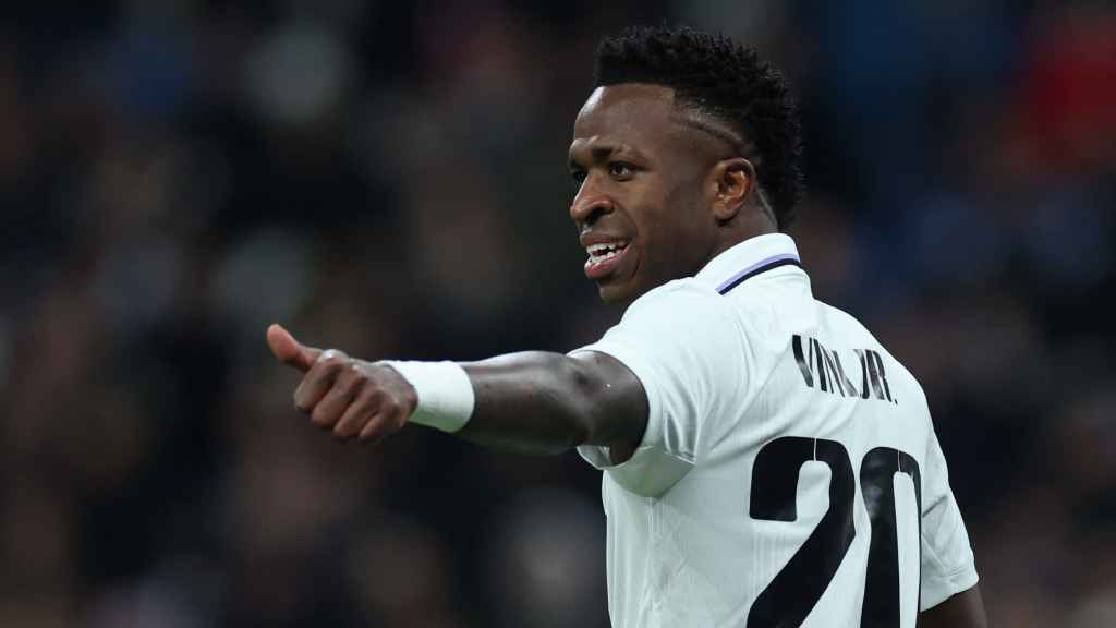 Vinicius, con el pulgar arriba en la ida de las semifinales de la Copa del Rey