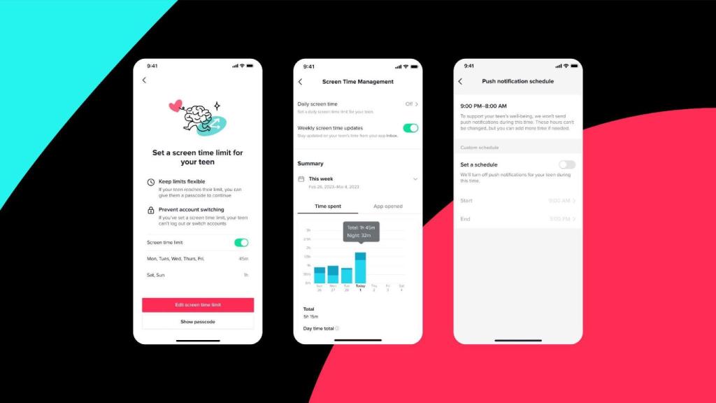 Ajustes de la nueva función de TikTok.