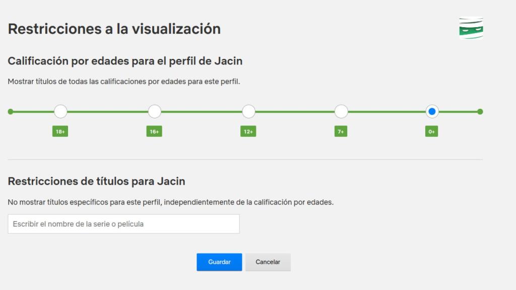 Restricciones a la visualización