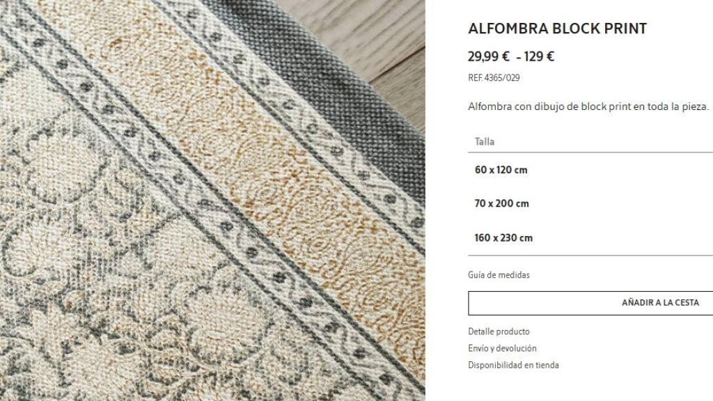 Alfombra block print.