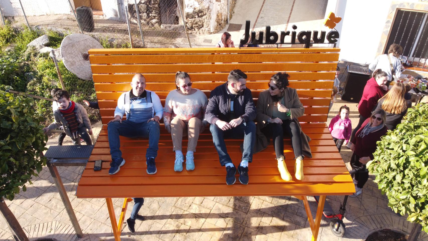 El banco, situado en el municipio malagueño de Jubrique.