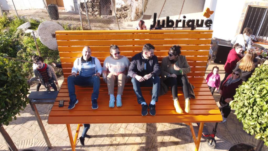 El banco, situado en el municipio malagueño de Jubrique.