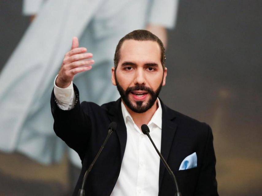 Nayib Bukele, durante una rueda de prensa de 2020 en El Salvador.