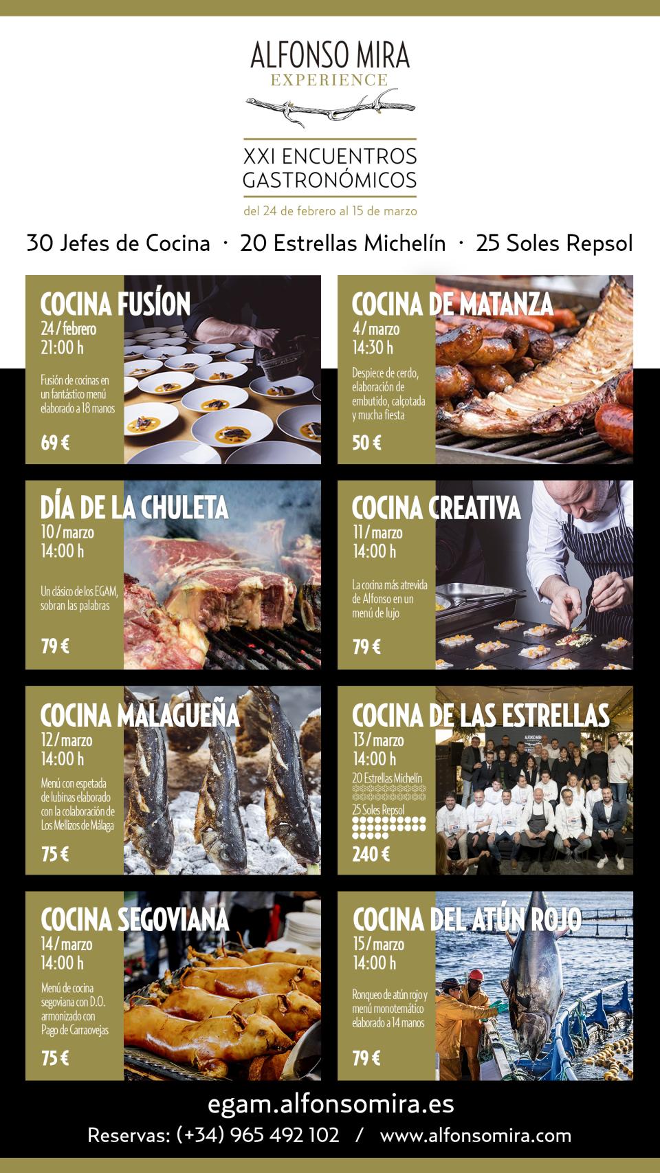 El cartel con todas las sesiones.