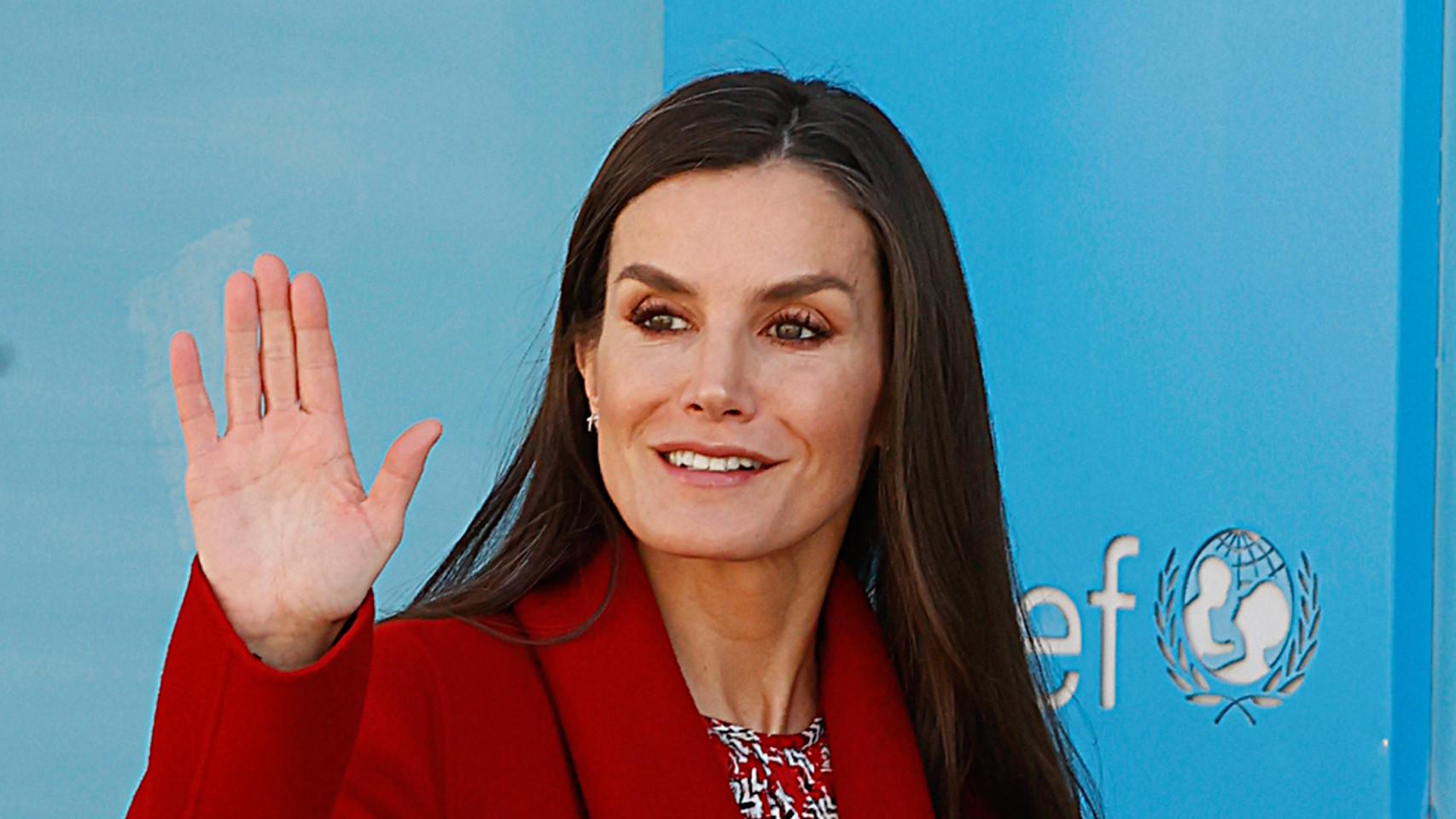 La reina Letizia, este viernes 3 de marzo, en su reunión con la Fundación UNICEF.