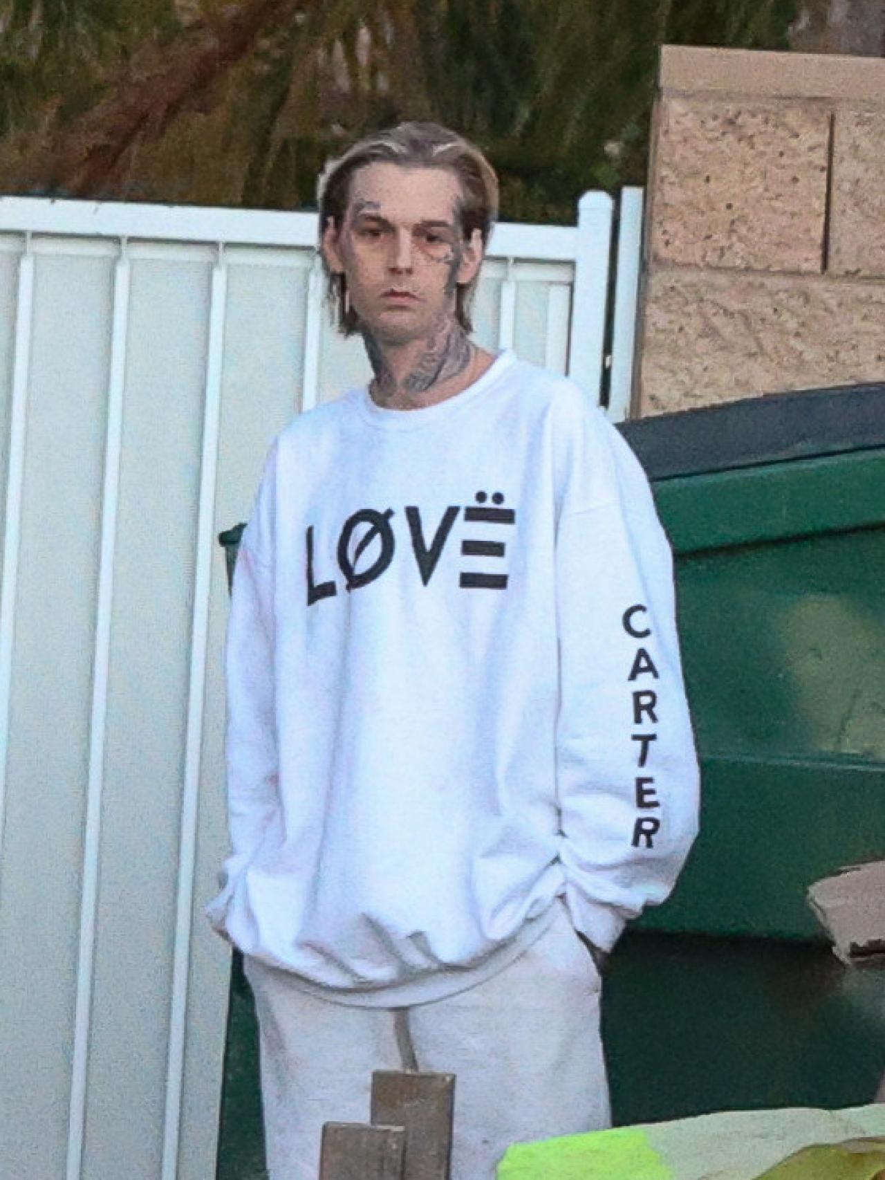 El cantante Aaron Carter, en una imagen captada en Los Ángeles en 2021.